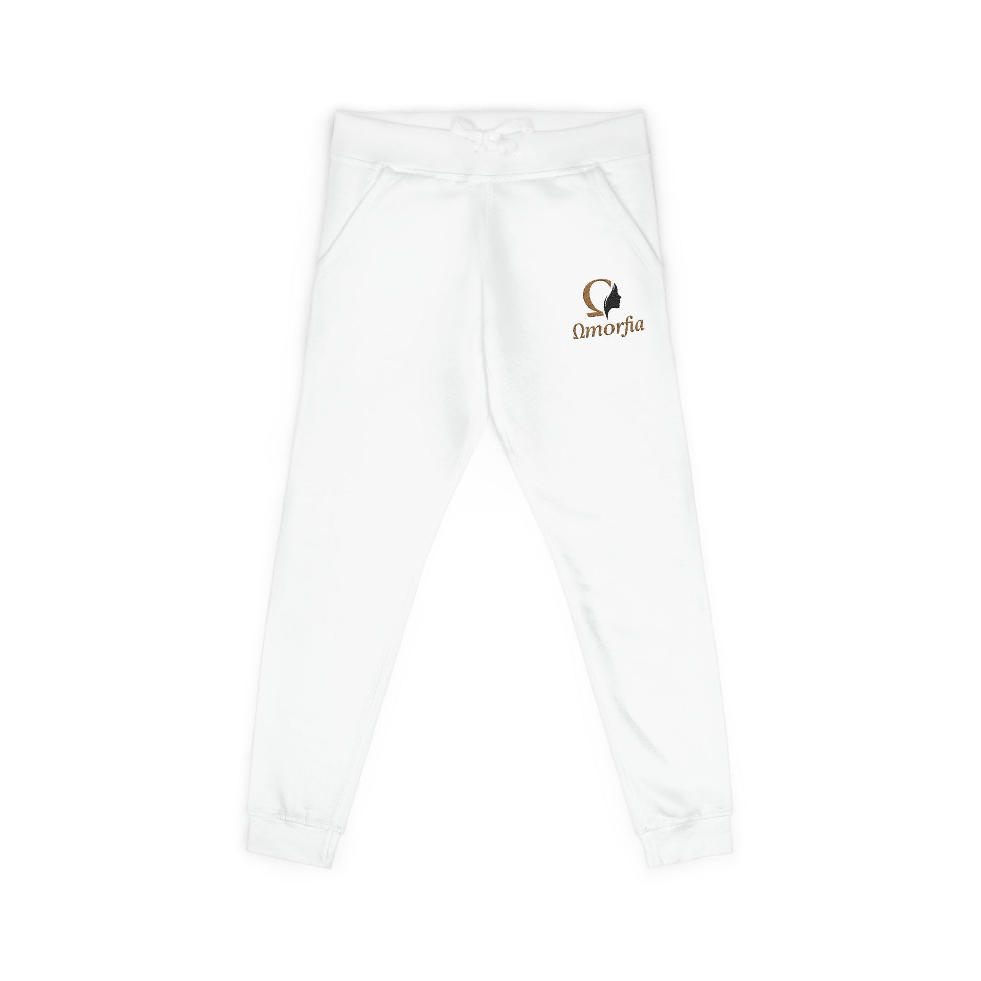 Embroidered Sweatpants — Cozy White Joggers