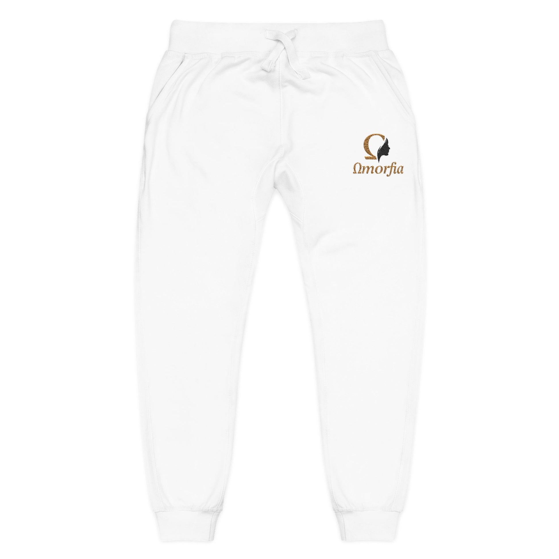 Embroidered Sweatpants — Cozy White Joggers