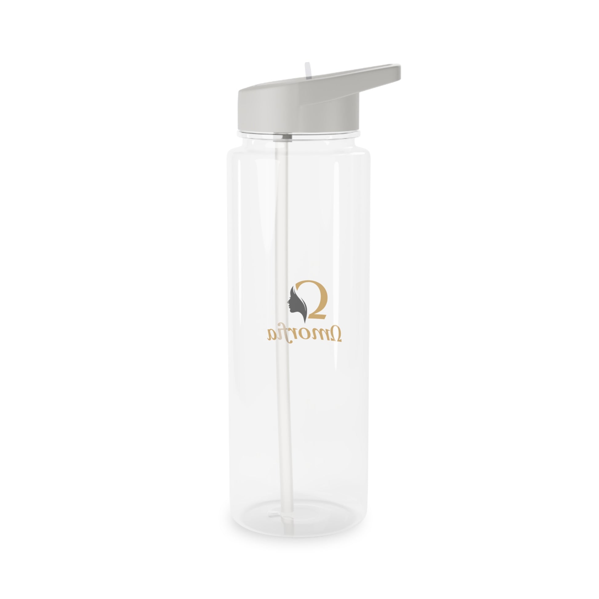 Tritan Water Bottle — Clear Sports Bottle 'Omorfia' Logo & Straw Lid
