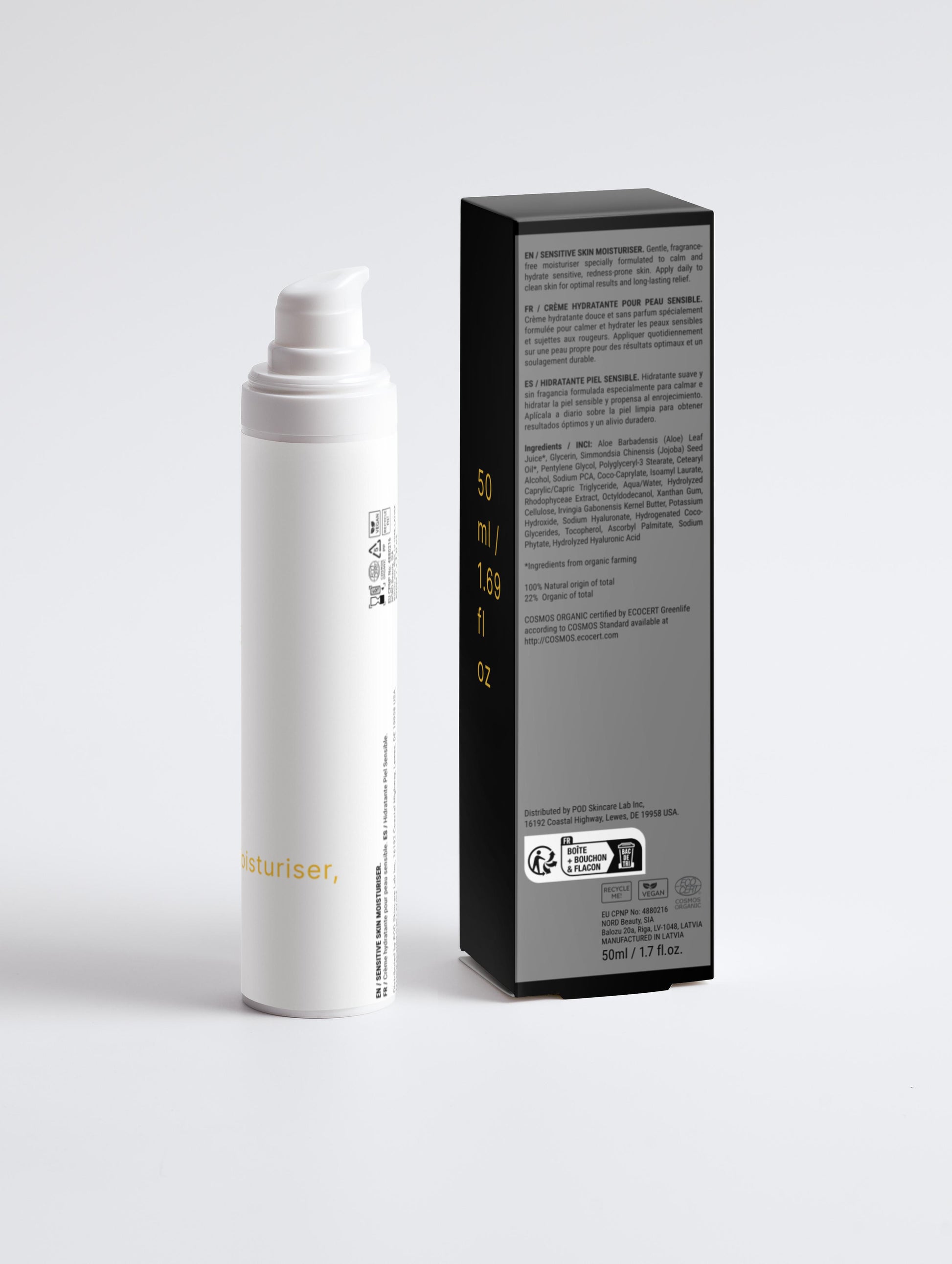 Sensitive Skin Moisturiser, Fragrance Free